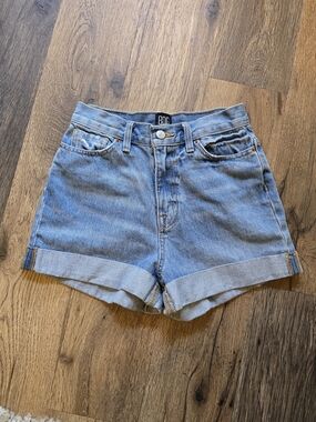 BDG Mom High-Rise Light Blue Denim Shorts
